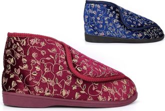 Generic Womens Strap Fastening Slippers Size 7 Washable Slippers Size 8 Ladies Bootie Slipper Womens Bootie Slipper Rubber Sole Washable Strap Fastening Sizes