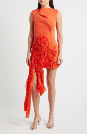 Acler Aberleigh Drape Cocktail Minidress in Chilli at Nordstrom, Size 10