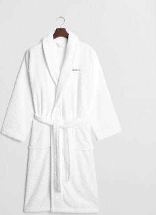 GANT Home decor Jacquard Herringbone Robe (XXL) WHITE