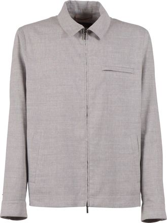 PESERICO Linen Virgin Wool Minimalist Casual Jacket