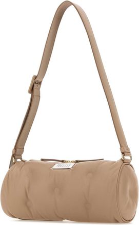 Maison Margiela Womens Glam Slam Shoulder Bag Beige Nappa Leather