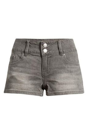 YMI Flap Pocket Denim Shorts in Grey at Nordstrom, Size 13