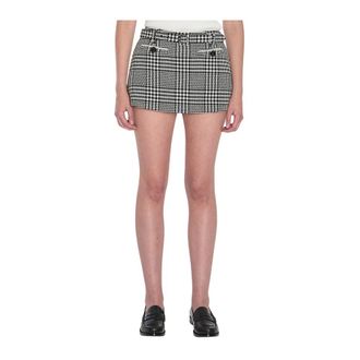 Self Portrait Houndstooth Skort - Dames - Korte broeken - Veelkleurig - Maat: S Wol