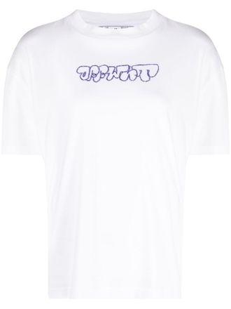 Off-white Sketch Arrow-embroidered cotton T-shirt - women - Polyester/Cotton - L