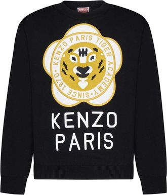 Kenzo Black Wool Blend Sweater