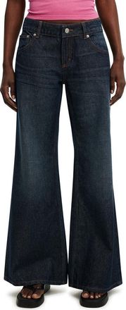 Cotton On Womens Low Relaxed Flare Jean in Sapphire Blue at Nordstrom, Size 0