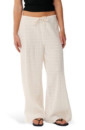 Rip Curl Islands Texture Cover-Up Pants in Bone at Nordstrom, Size Xx-Small