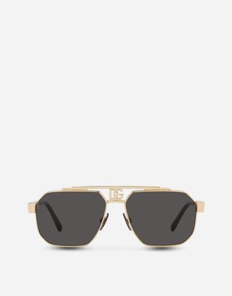 Dolce & Gabbana Dark Sicily Sunglasses - Man Gold Onesize