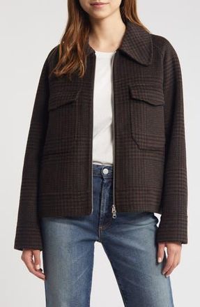 Rails Cheyenne Houndstooth Zip Jacket in Espresso Houndstooth at Nordstrom Rack, Size Xx-Large