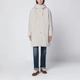 Max Mara Light beige cotton blend parka