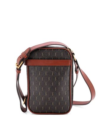Saint Laurent Le Monogramme Pouch Monogram All Over Coated Canvas and Leather Small crossbody bag - Brown