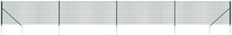vidaXL Cerca De Alambre Con Pinchos De Anclaje Verde 0,8x10 M Vidaxl