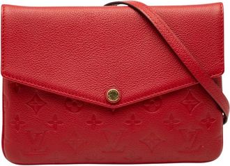 Louis Vuitton Pre-owned Leather Wallet on Chain - Dames - Vintage Schoudertas - Rood - ONE Size - Leer - Vintage