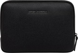 A|X Armani Exchange Pebbled Clutch Bag - Heren - Schoudertassen - Zwart - ONE Size - Leer - Tassen