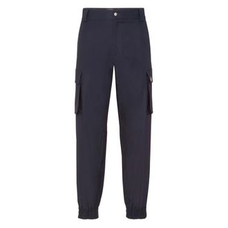 Philipp Plein Broeken, Heren, Blauw, M, Katoen, Broeken Cargo Fit