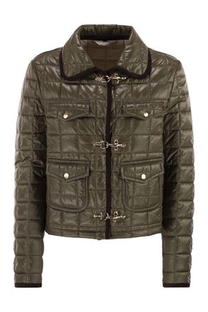 Fay 3 Haken in Technisch Geruite Stof