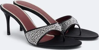 Magda Butrym Embellished satin thong sandals