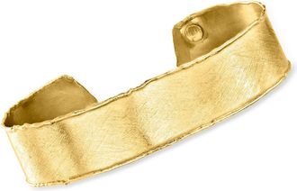 Ross-Simons Italian 18kt Gold Over Sterling Cuff Bracelet