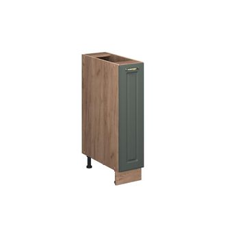 Vicco Mueble De Botica Fame-line, Verde Dorado Casa De Campo/roble Dorado, 20 Cm Sin Encimera, Vicco
