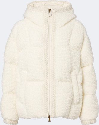 Moncler Piumino Cristallin in misto lana boucl&eacute;