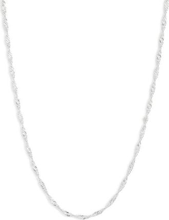 Nordstrom Rope Chain Necklace in Silver at Nordstrom