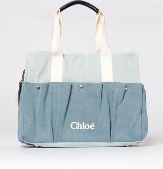 Chlo&eacute; Diaper bag in denim di cotone