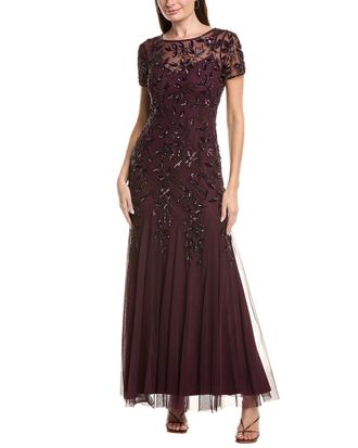 Adrianna Papell Bead & Sequin Maxi Dress