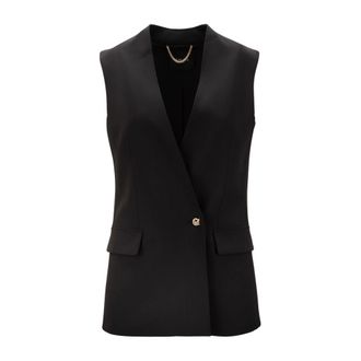 Nenette Lang vest - Dames - Jassen - Zwart - Maat: XS Zijde