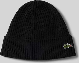 Lacoste Sport Grobstrick-Beanie aus Wolle in Black, Gr&ouml;&szlig;e 1