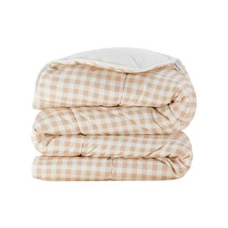 Colchones Aznar Edred&oacute;n Invierno Vichy Algod&oacute;n 100% Suave C&aacute;lido Alta Calidad Relleno Poli&eacute;ster Reciclado 250 G/m&sup2; Beige - Cama 150/160 (240x220)
