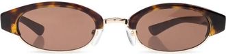 Alexander McQueen Zonnebril - Dames - Zonnebrillen - Bruin - ONE Size - Accessoires