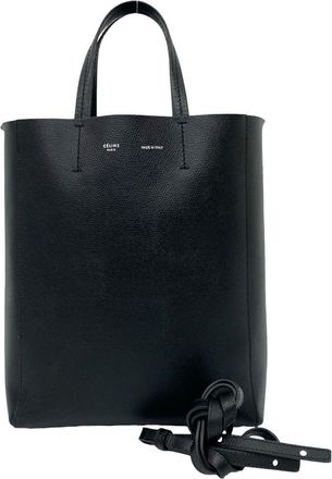 Celine Black Leather Handbag Shoulder Bag Tote Bag (Pre-Owned)