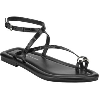 Marc Fisher Gynnie Strappy Sandal in Black at Nordstrom, Size 6.5