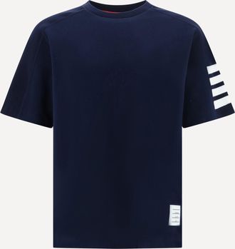 Thom Browne T-shirt con bande orizzontali Man 2