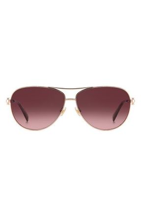 Kate Spade New York melly 60mm gradient pilot sunglasses in Rose Gold/Pink Ds at Nordstrom