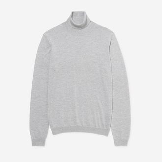 Oliver Sweeney Mens Merino Wool Roll Neck Jumper - Grey - Size X-Large