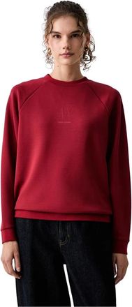 A|X Armani Exchange Felpa Icon con girocollo - - Sweatshirts & Hoodies - Donna - Rosso - XS