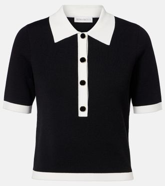 Nina Ricci Polo in maglia a coste