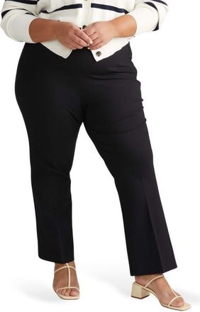 Universal Standard Prestige Flare Ponte Pants in Black at Nordstrom, Size Xs