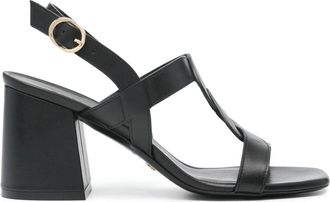 Stuart Weitzman 75mm Ibiza leather sandals - women - Calf Leather/Calf Leather/Calf Leather - 36 - Black