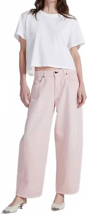 ASKK NY Catamarann High-Rise Barrel Jean In Pink