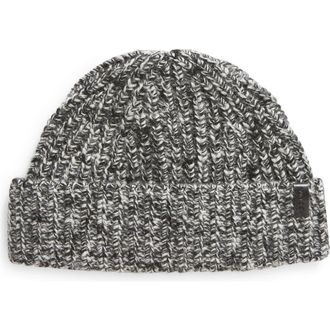 Vince Marled Wool & Cashmere Beanie in Black/Cream at Nordstrom Rack