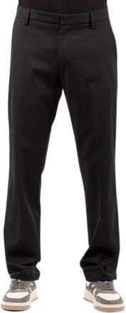 Dondup Straight Broeken - Heren - Straight fit broeken - Zwart - W31 - Leer - Broeken