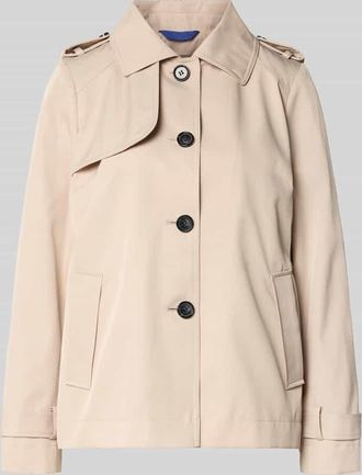 Christian Berg Regular Fit Jacke mit Umlegekragen in Sand, Gr&ouml;&szlig;e 36