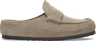 Birkenstock Naples Gevouwen Regular Fit - Heren - Slip ons - Beige - 47 EU - Su&egrave;de - Schoenen