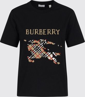 Burberry T-shirt in cotone con logo Burberry