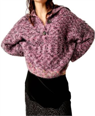 Free People Stellar Pullover Top In Shocking Pink