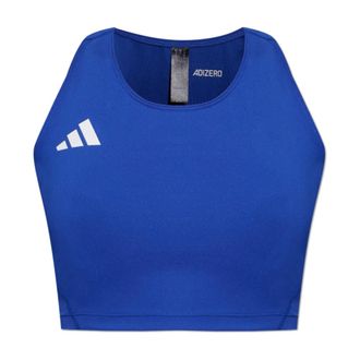 adidas Sleeveless Training Tops, female, Blue, Size: 2XS Adizero Essentials Crop Top