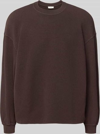 American Vintage American Vintage Oversized Sweatshirt mit gerippten Abschlüssen Modell TOFFY in Dunkelbraun, Größe M/L