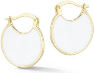Chloe and Madison Enamel Hoop Earrings in Gold at Nordstrom Rack